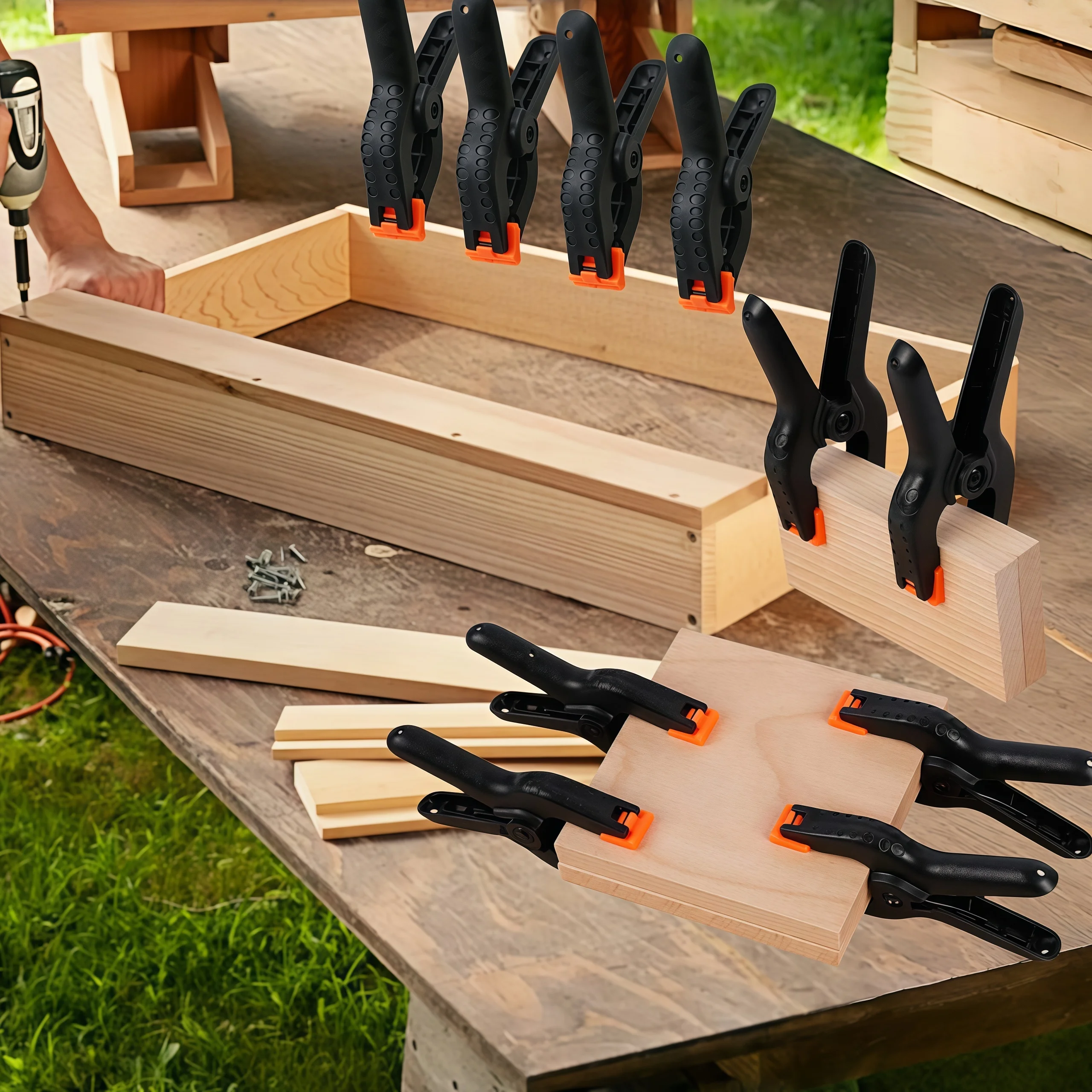 10pcs 2 Inch Woodworking Spring Clips Tools Plastic Toggle Clips Background Fixed for Woodworking Photography Backdrop Crafts