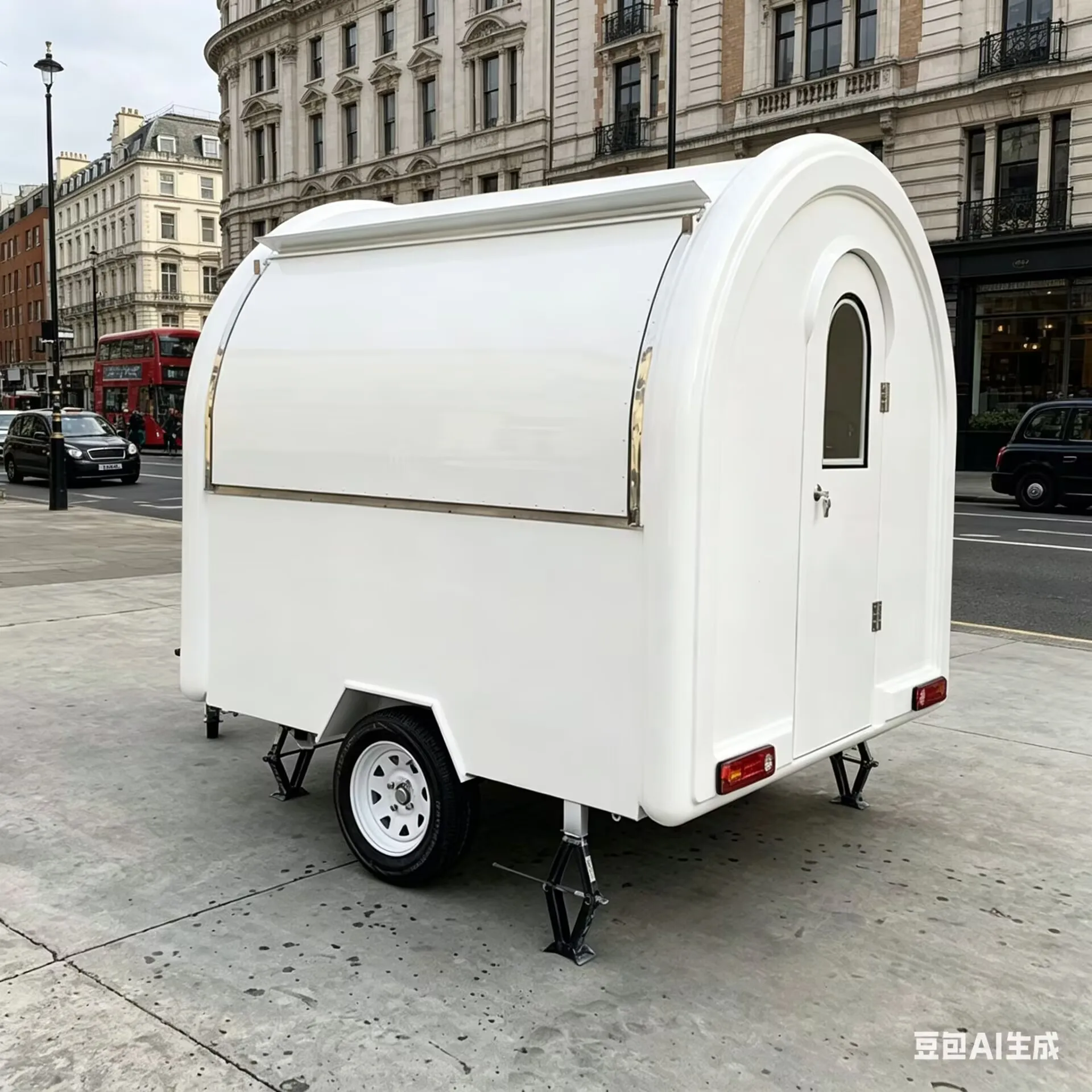 Coffee Tea Van - ハンバーガーカート、コンセッション・トレーラー、商業用コーヒーフードバン、紅茶、アイスクリーム、移動式小型フードトラック、アメリカ向けフルキッチン付き