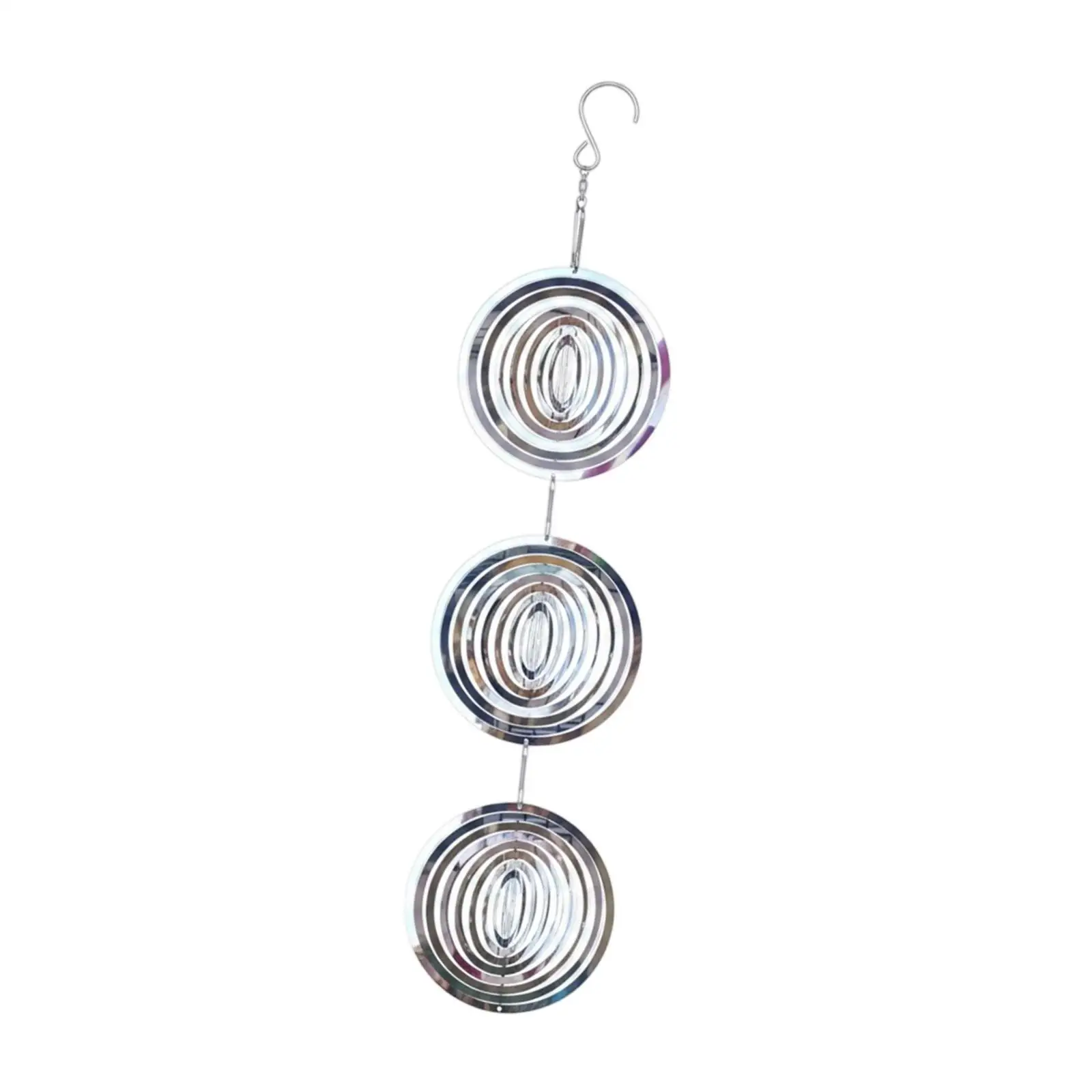 Bird Repellent Wind Spinner Reflective Metal Garden Decoration Windmill Rods for Outside Yard Bird Defense Wind Chime
