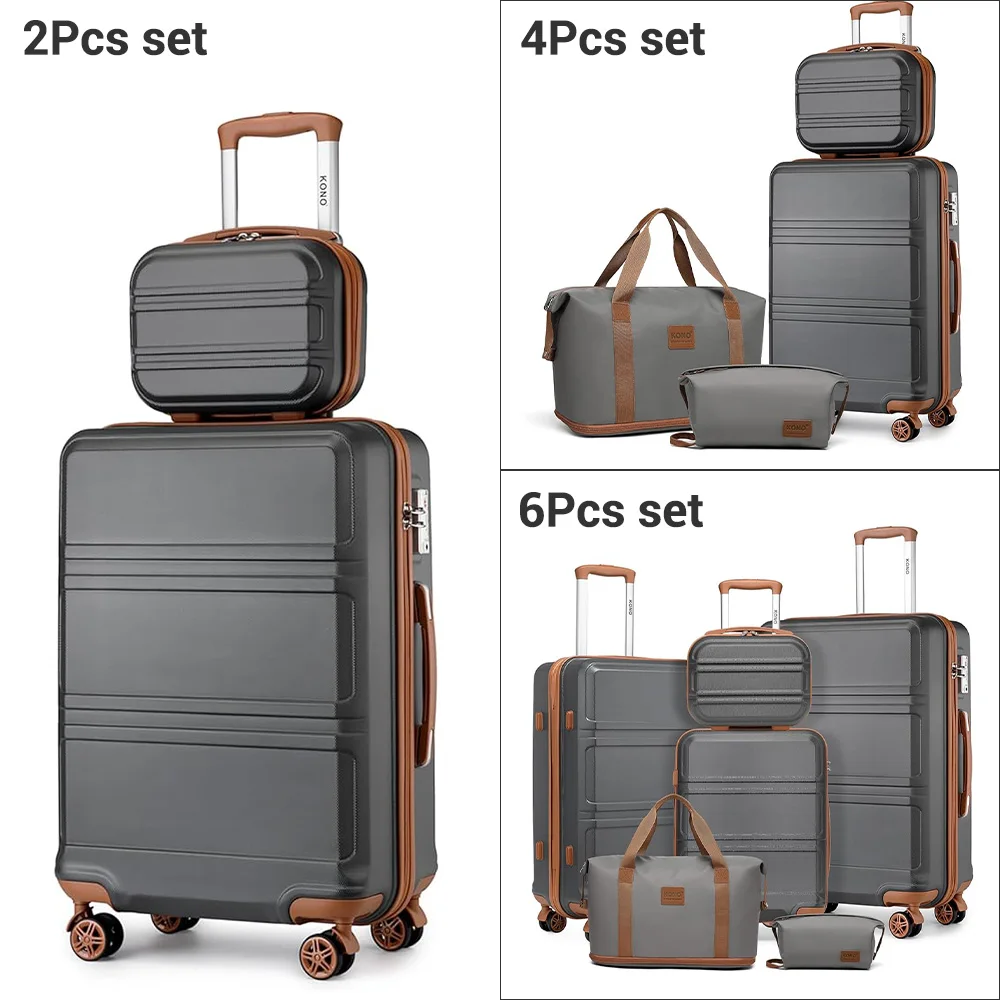 KONO 2/4/6-delige beauty case box cosmetica case handbagage toilettas reistas bagageset