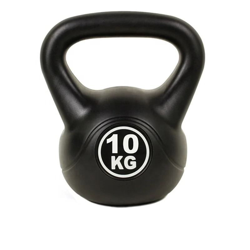 Wholesale Home Gym Black 2 4 6 8 10 12 Kg Fixed Kettle-bell Lady\'s Small Dumbbells Cement Plastic Kettlebell