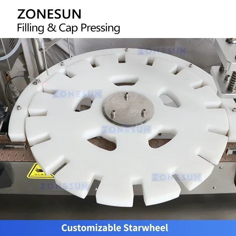 ZONESUN ZS-AFC42 Peristaltic Pump Automatic Perfume Bottle Filling And Capping Machine Monoblock Pressing Crimping Machine