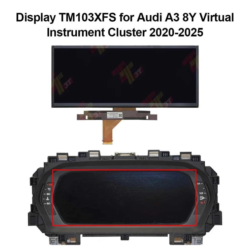 Display TM103XFS P01-02 for Audi A3, VW Golf, Seat Leon Instrument Cluster
