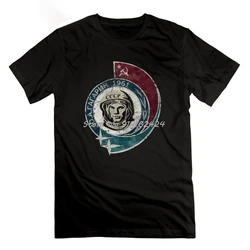 CCCP Yuri Gagarin 1961 Vintage Casual T-Shirt Classic Fit Tees Short Sleeve Men O-neck Cotton Funky T Shirt Streetwear