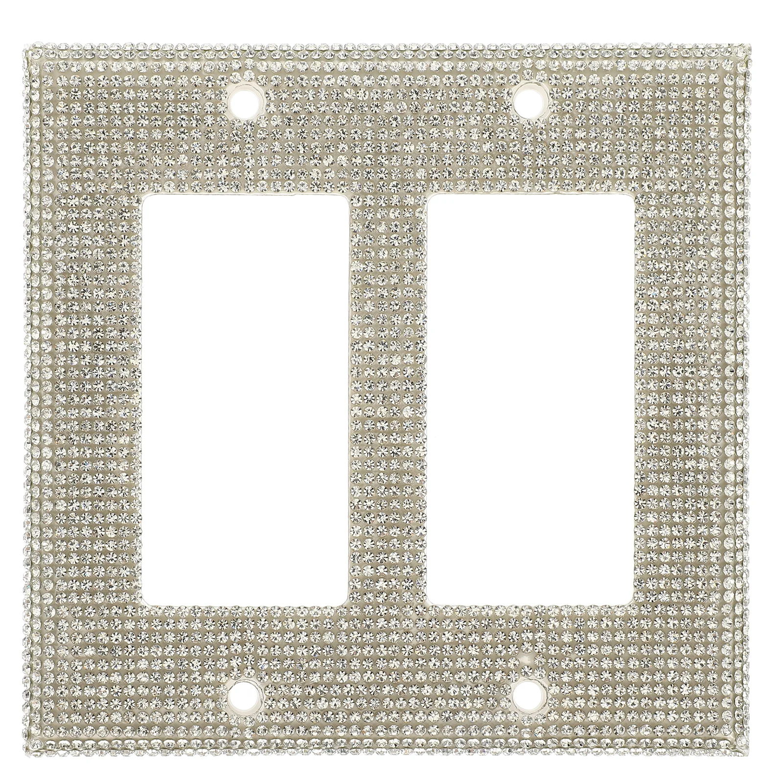 

1Set Decorative Socket Panel Shiny Plastic Wall Socket Cover Replacement Zircon for Switch Easy Install