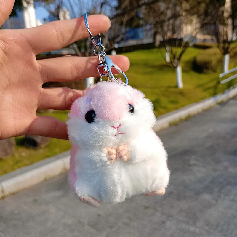  New Cute Plush Toys Kawaii Bag Backpack Pendant Keychain Stuffed Animals Kids Toys for Children Girl Birthday Gift Hamster Doll