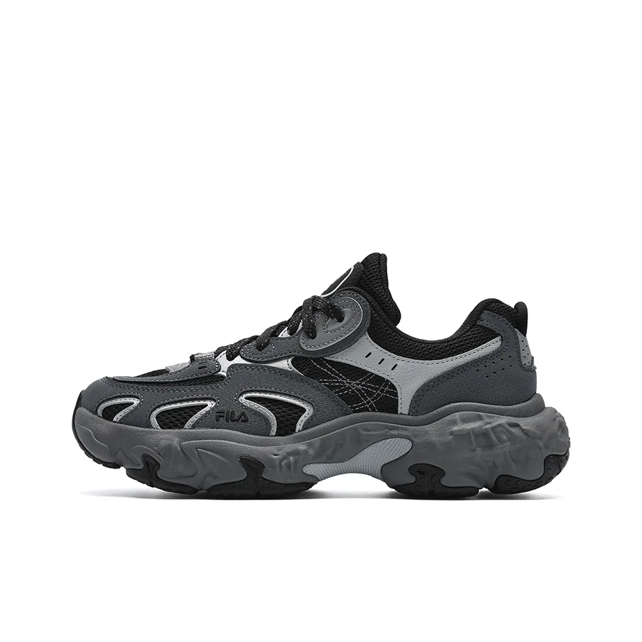 FILA TORNADO Textile, Synthetic Leather Low top Casual Running Shoes Women's Gray Black F12W532154FGA