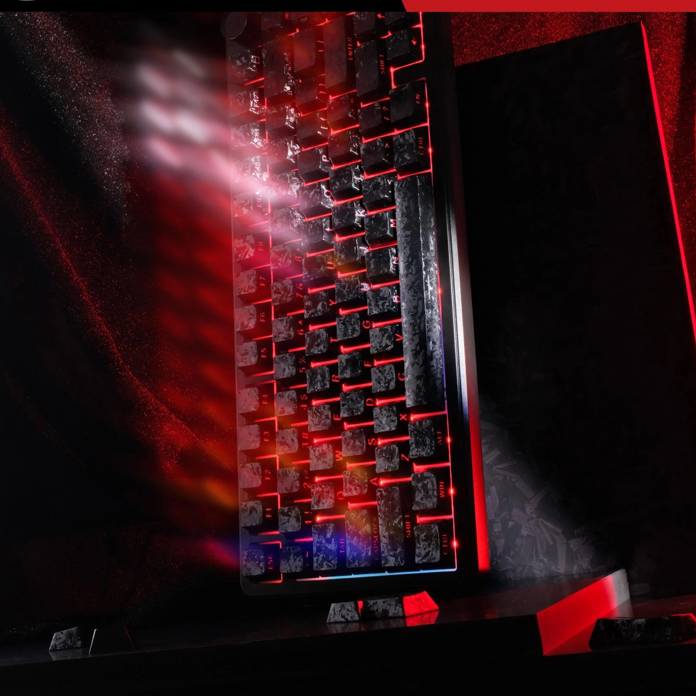 140 Keys Forged Carbon Keycaps Double Shot PBT Keycap Side Print RGB Backlit Keycap Cherry Profile for MX Switches Keyboards