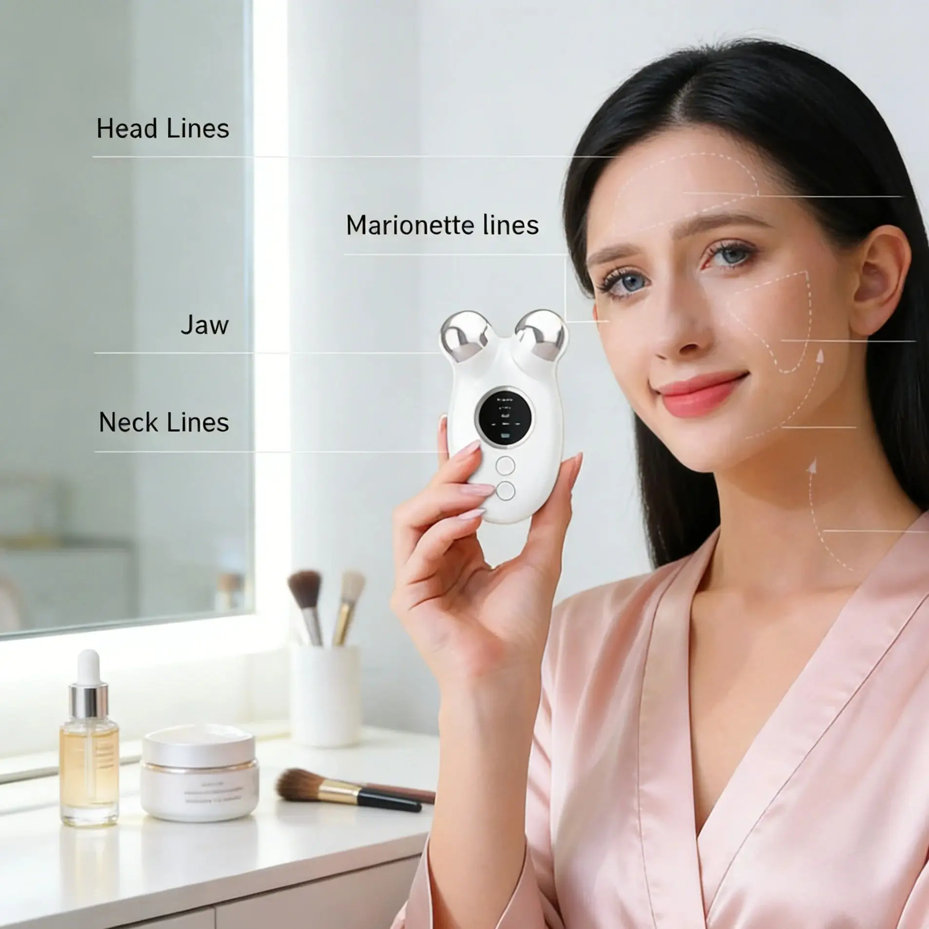 Ems Mini Face Massager Skin Tightening Professional Face Lift Machine  Microcurrent Facial Toning Device