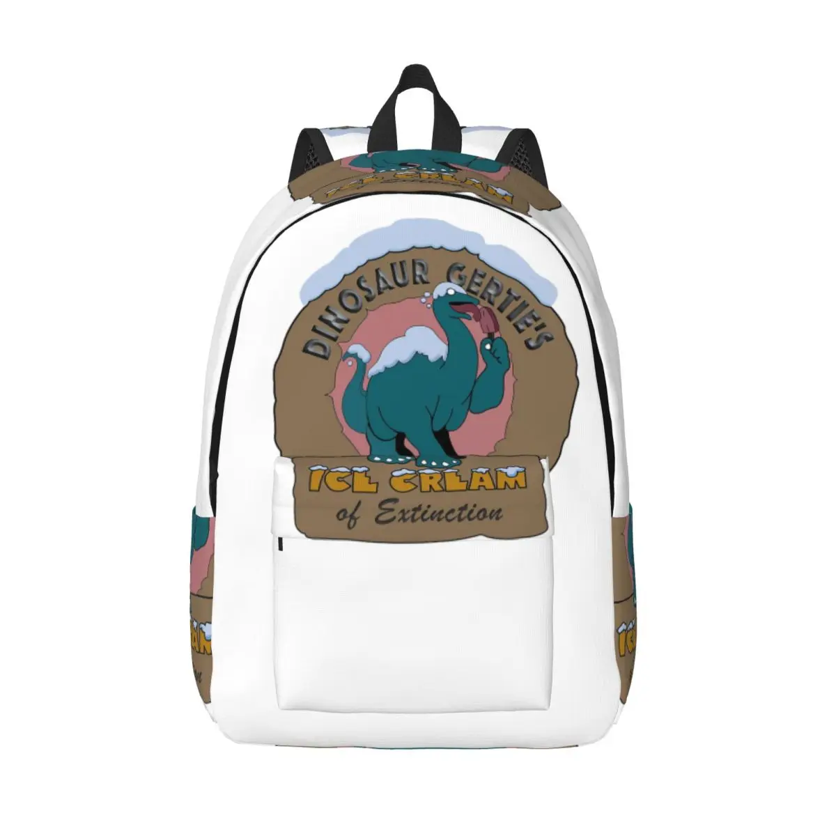 

Dinosaur Gertie's Ice Cream Of Extinction Backpack School Bag Hiking Travel Daypack Fashion Boys Girls Bookbag Shoulder Bags