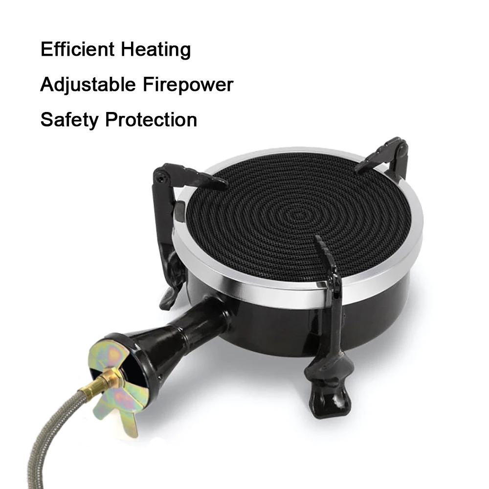 2900W Rapid Heat Infrared Camping Gas Stove Energy Saving Stainless Steel High Efficient Infrared Burner for Outdoor Cooking Use