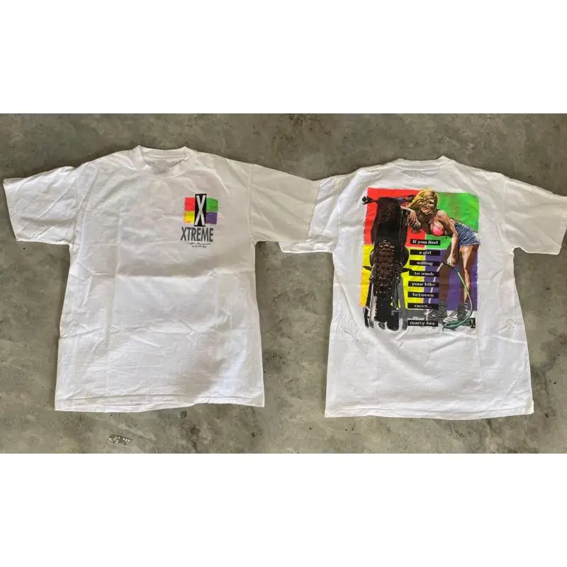 Винтажная футболка Xtreme Motocross Supercross 1993 года, двусторонняя футболка Matiasevich Bradshaw