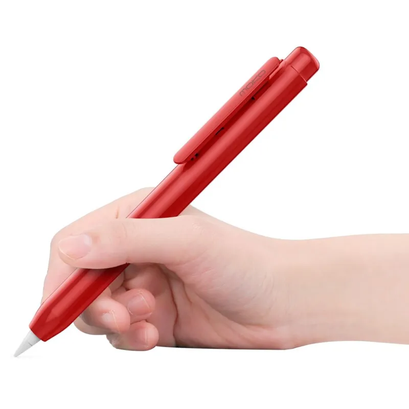 Retractable Holder Case for Apple Pencil 1st Generation Protective iPad Pencil Sleeve Skin Cover with Sturdy Clip view 2