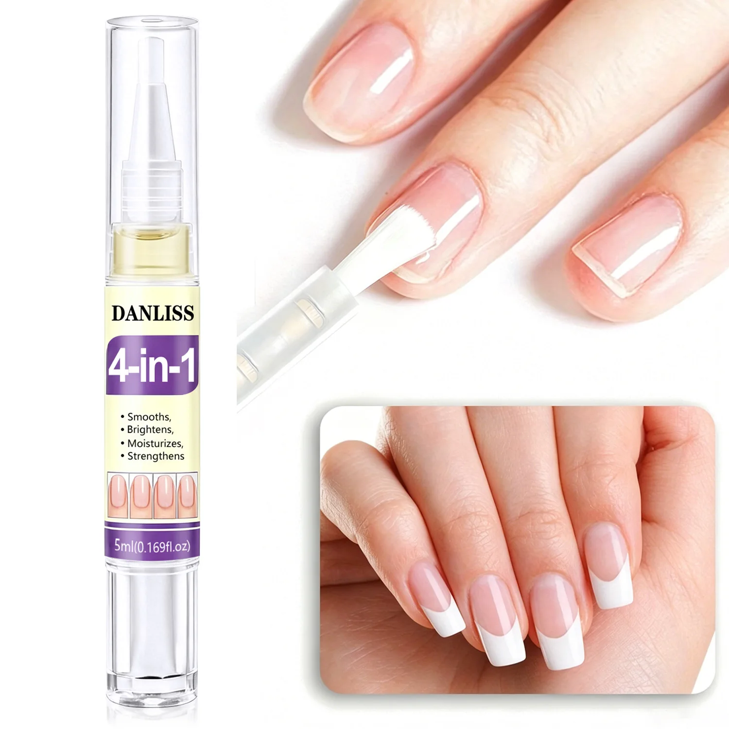 4-in-1 Nail Treatment Serum  5ml Strengthening Cuticle Oil with Keratin, Biotin & Castor Oil Pamper your nails.
