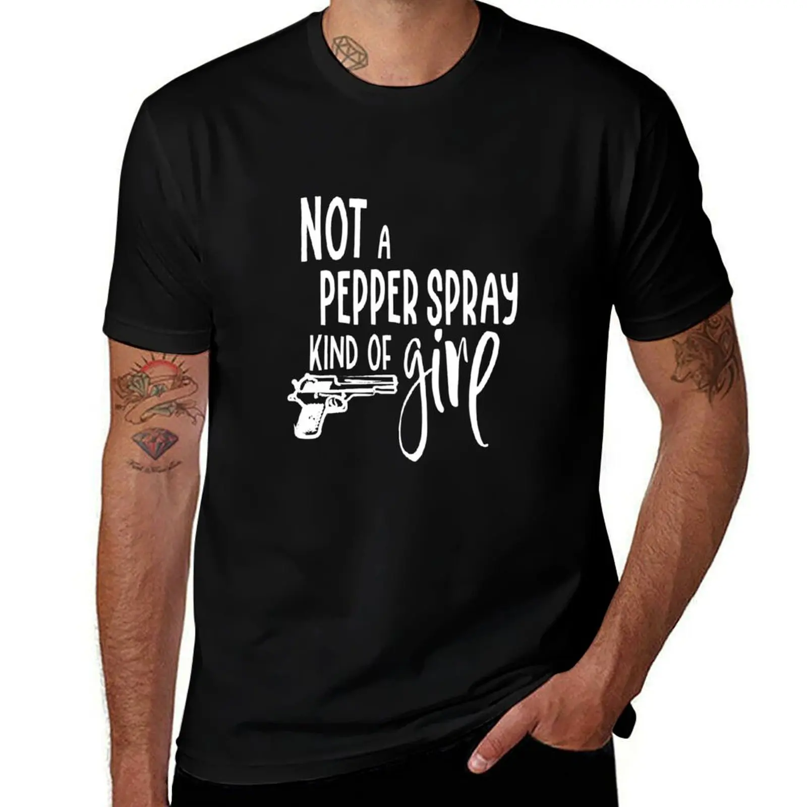 

Not a Pepper Spray Girl Pro Gun Second Amendment Shirt T-Shirt t shirt for man 100 percent cotton funny t shirts cotton T-shirt
