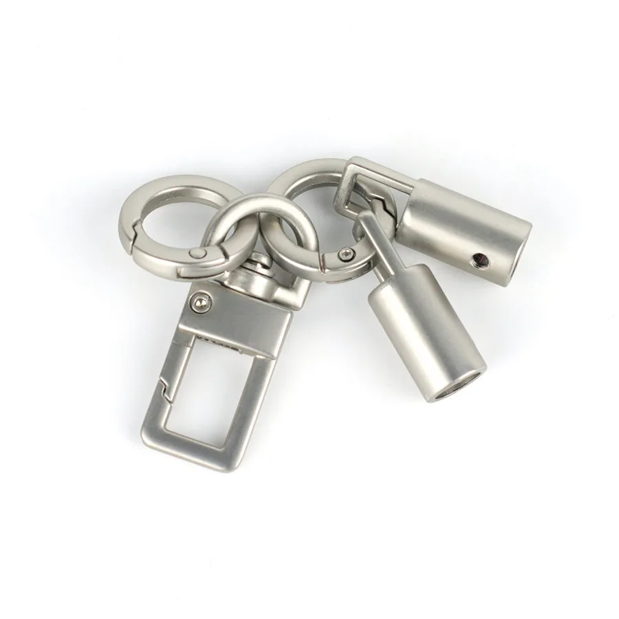 Noter Neuer Metall-Schlüsselanhänger, Handy-Schnalle, 6 mm Innendurchmesser, doppelter Haken, Tasche, Schlüsselanhänger, Halter, hängender Schlüsselanhänger