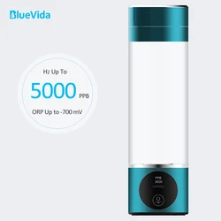 BlueVida Latest Generation Hydrogen Water Generator Bottle DuPont SPE+PEM Nano Tech 3 Uses Splite Design With H2 Inhale Device