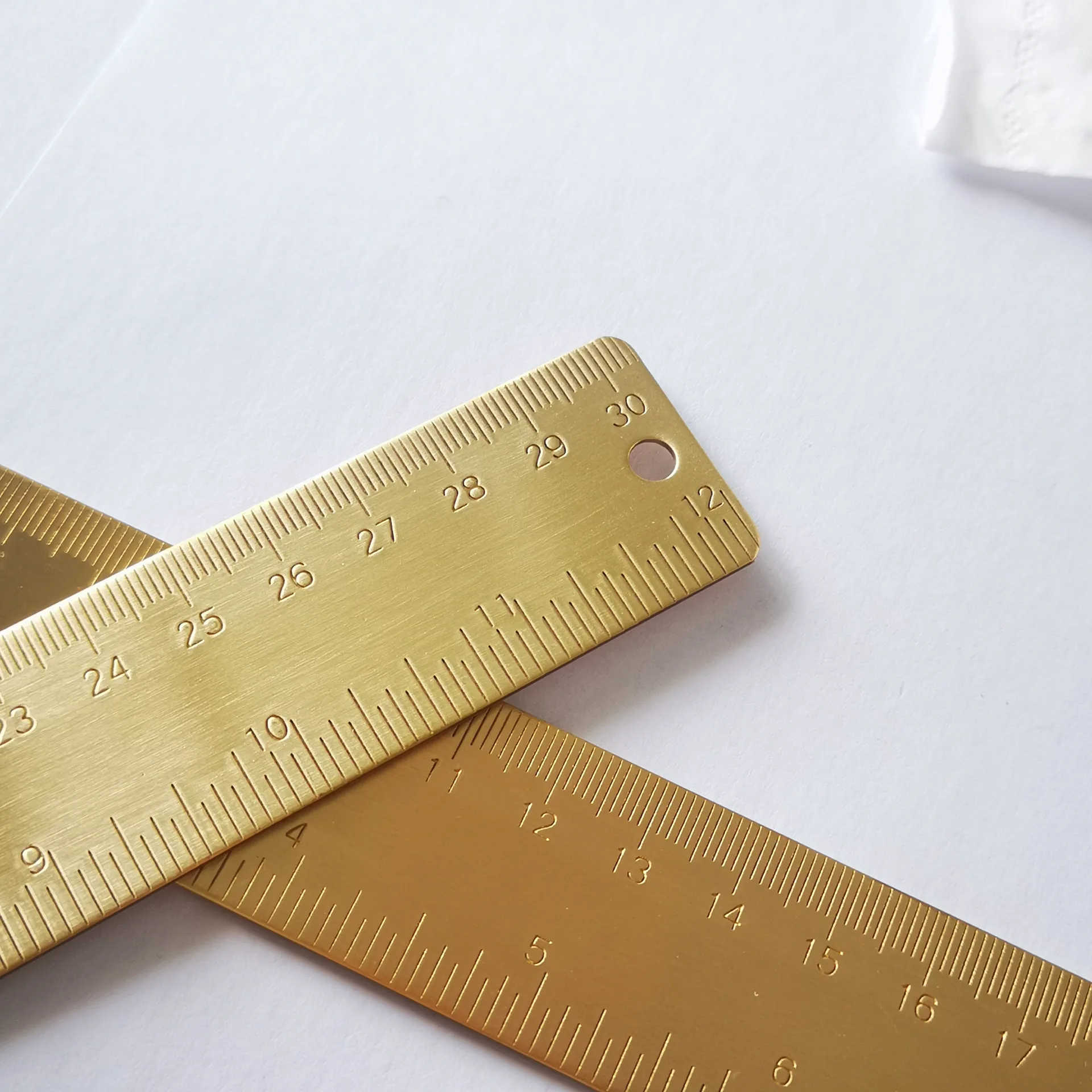 30CM Brass Straight Ruler Chancery Geometric Metal Copper Rulers Drawing Painting Tools Office School Stationery