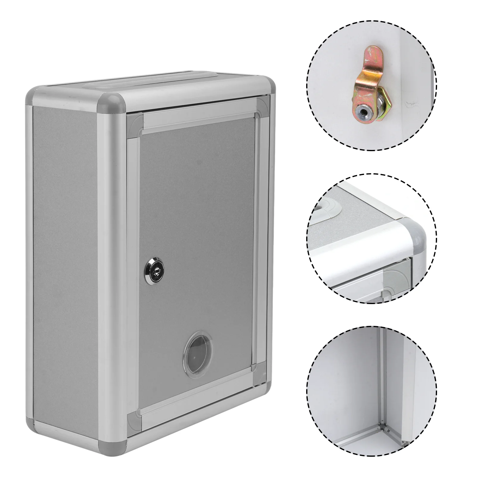 Mailbox Mailboxes for outside Wall Mount Aluminium Alloy With Lock Small Vintage Aluminum