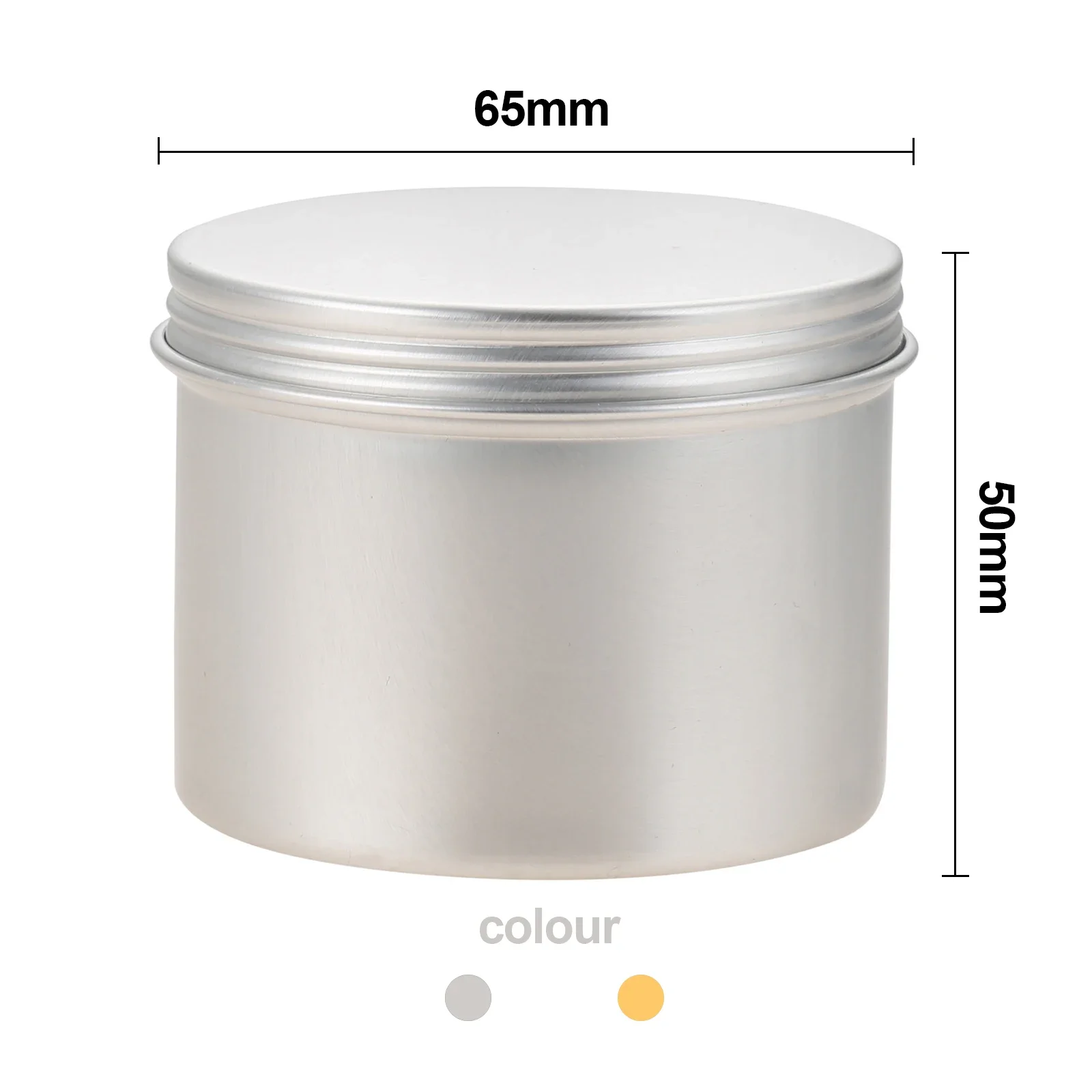 1pc Luxury Portable Jar 100ml 65*50mm Sealed Lip Aluminum Box Round Container Tins Empty Cosmetic Cream DIY Salves Beauty Tool