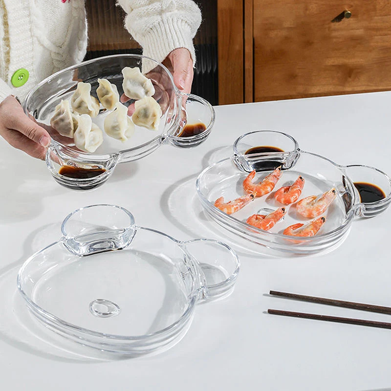 

Fruit Plate Kitchen Tableware Creative Bear Shaped Spice Plates Seashell Shape Dumplings Bowl Serving Tray Dipping Sauce Salad