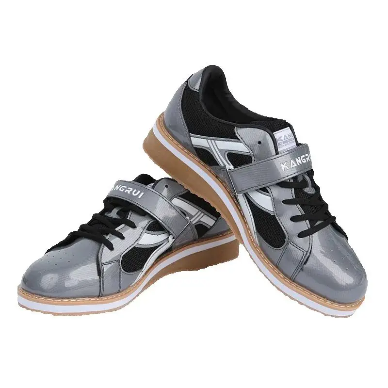 Professional Leather Weightlifting Shoes Men's and Women's Fitness Squat Non-slip Weightlifting Shoes