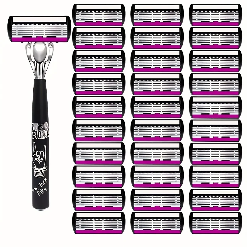 

Shaver Brand New Design Women Razor Shaving Six Layer Shaver Reusable Razor Imported Blade Multi Tool Head Change