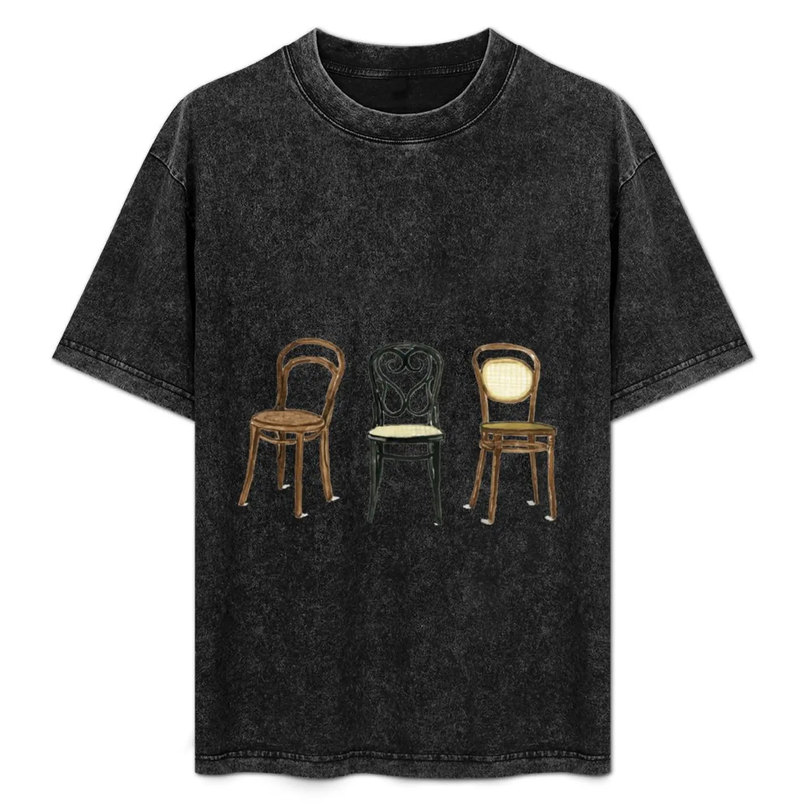 Camiseta Thonet Chairs - Camiseta deportiva de manga corta de secado rápido con estampado de acuarela
