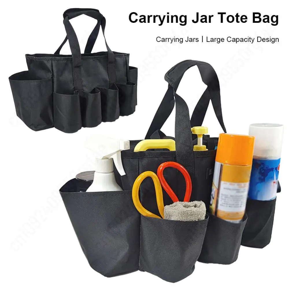 Multi Pocket Tool Bag Organizer Foldable Bucket Pouch Tool Storage Bag Large Capacity Portable Garden Planting Tool Carrying Bag