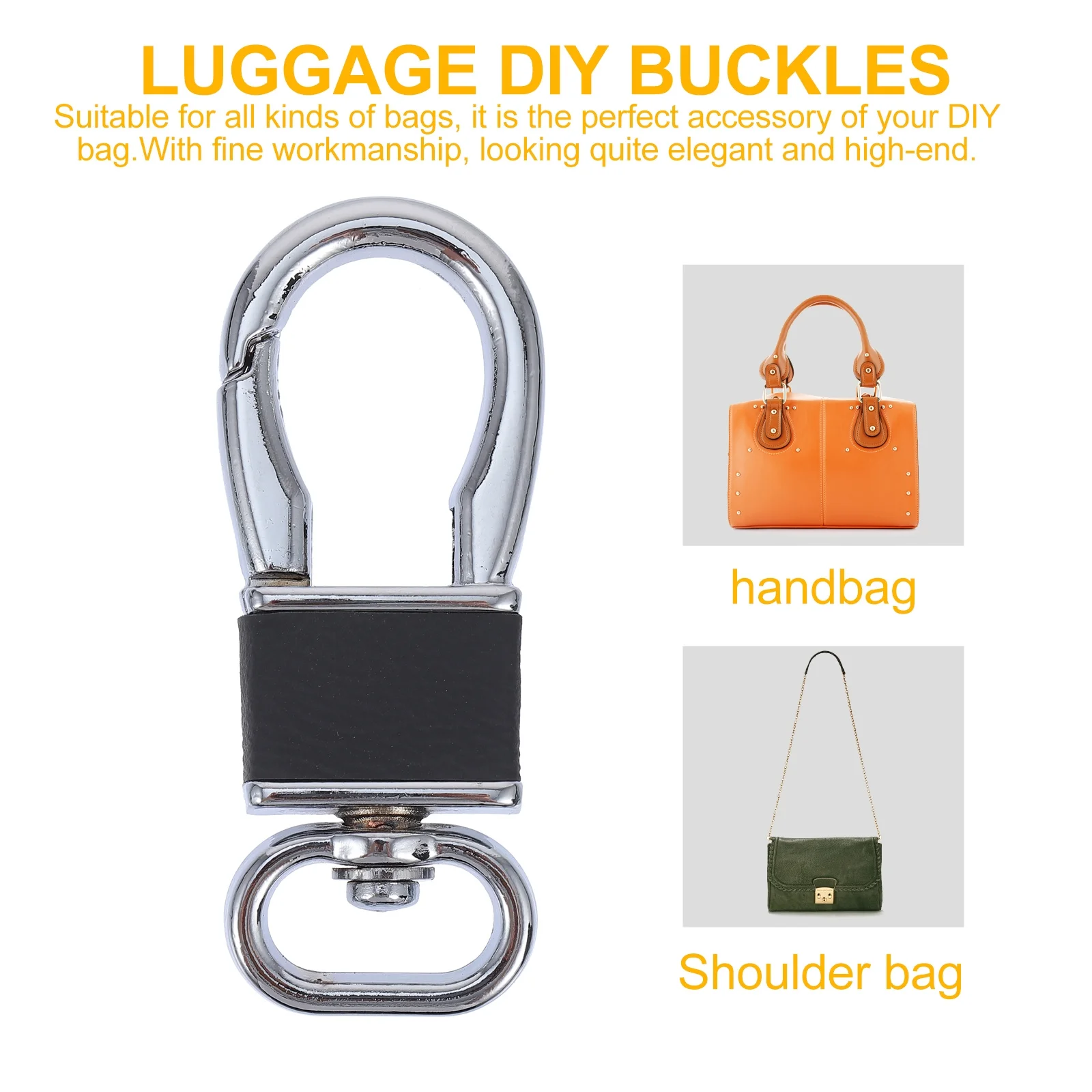 

5pcs Silver Keychain Snap Hook Bag Buckles Claw Clasp DIY Craft Metal H made Dog Collars Long Lasting Durable Swivel Trigger