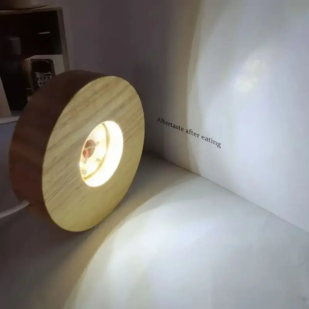 

Bohemian Round Lamp Base Solid Wood Display Stand Wood Lamp Holder LED Lamp Holder Living Room