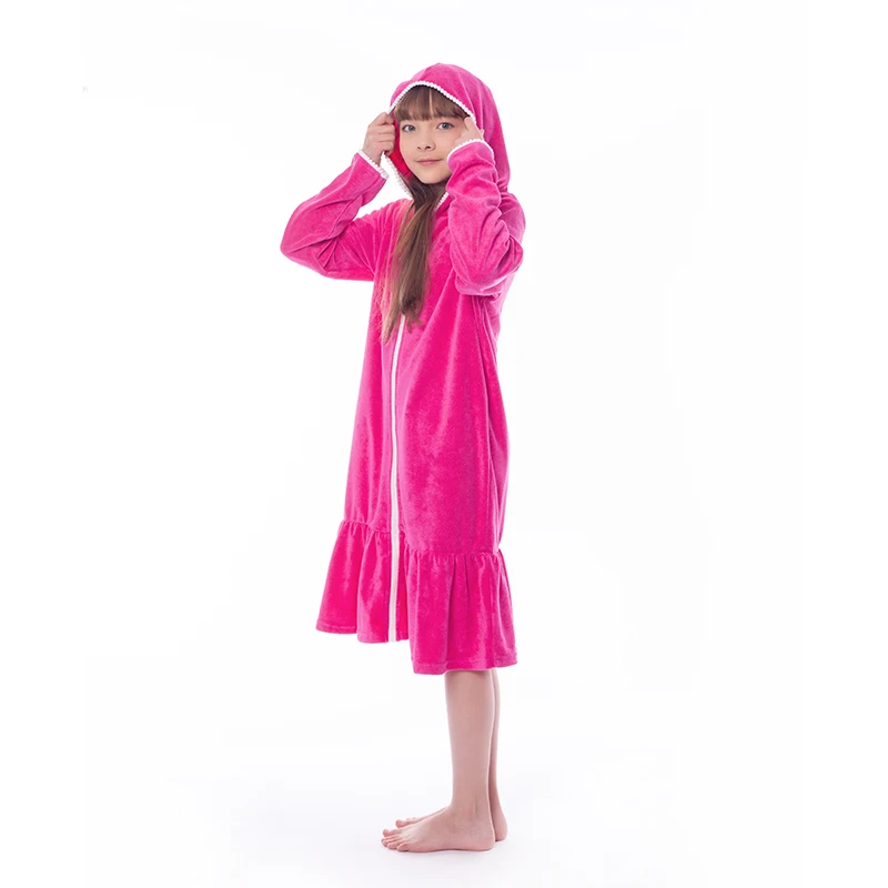AS 2025 Girl‘s Dress Clothes For Spring And Summer Kids Pink Blue Dress Towel-dress New Design Comfortable And Soft image 5