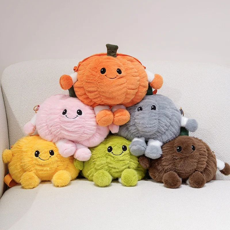 

Halloween Pumpkin Plush Doll crossbody bag Cute Anime Peripherals Toy Birthday Christmas Gift