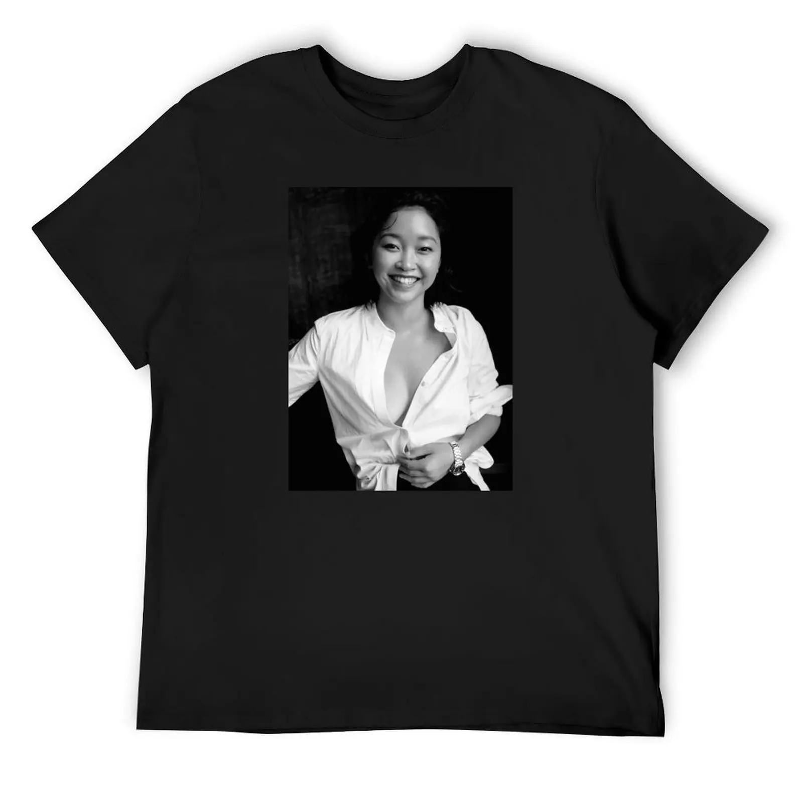 Lana Condor - B and W T-Shirt cute clothes quick drying Short sleeve tee men