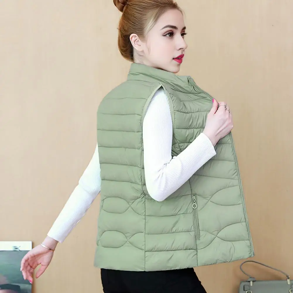 Stylish Women Vest Stylish Women's Padded Vest for Autumn Winter Ultra Light Sleeveless Jacket with Zipper Closure Slim for Home