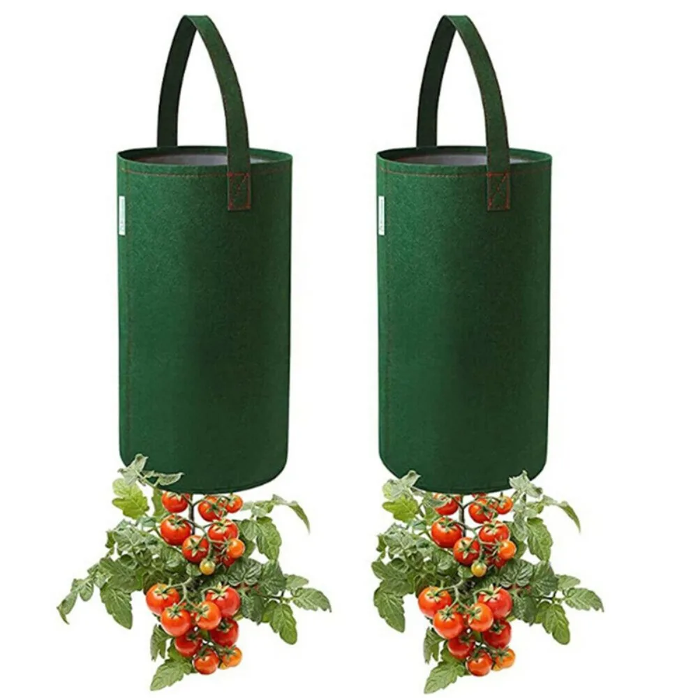 Vegetable Felt Hanging Plant Pot Tomato Grow Bag Multi-Function Upside Down Planter