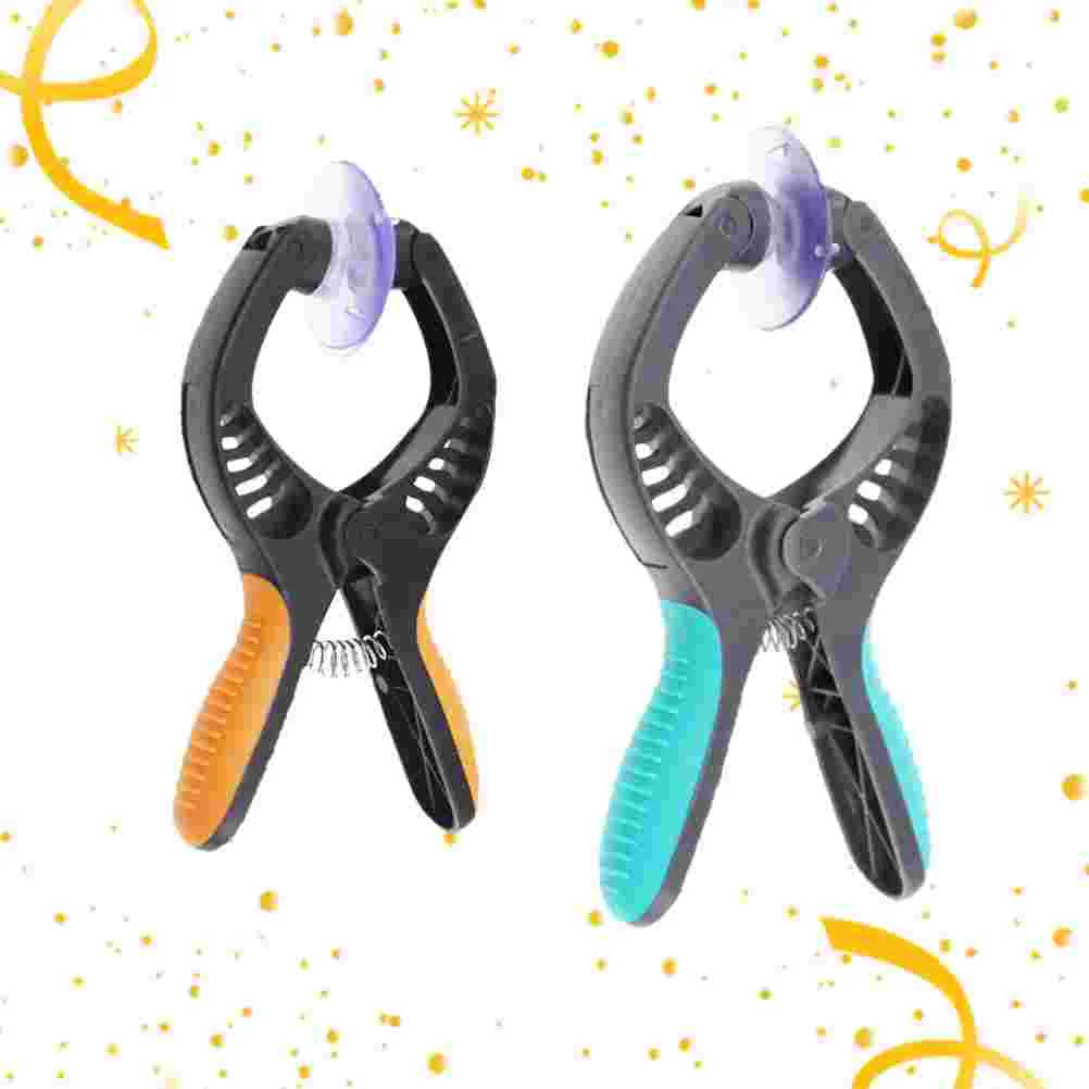 2 Pcs Screen Sucker Lcd Opening Pliers Suction Cup Repair Cell Phone Tool Chuck Wrench Tablet Maintenance