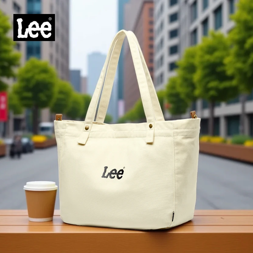 

LEE Korean Style Shoulder Bag Women Oxford Cloth Large Capacity 15.6 Inches Laptop Stylish Tote Bags For Work Office Casual Walk