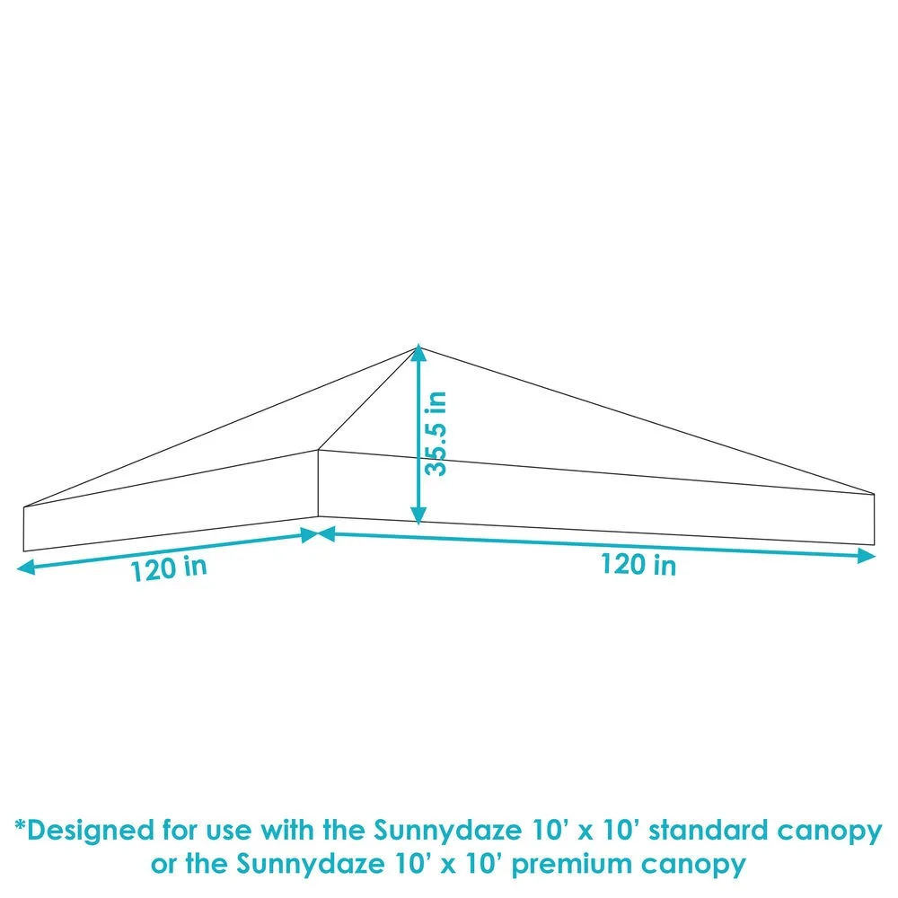 Pop-Up Canopy 10 x 10 ft Standard 150D z tkaniny Oxford - szary