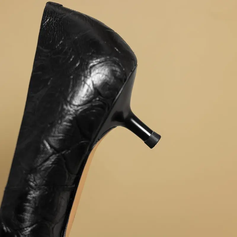 MORAZORA 2026 New Genuine Leather Shoes 4cm High Heels Office Dress Shoes Pointed Toe Fashion Single Shoes