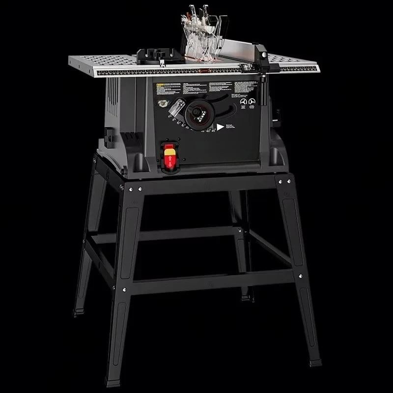 10 Inch Horizontal Table Panel Saw Multi-Function Woodworking Push Table Saw 220V Motor Metal Cutting Construction Farm Home