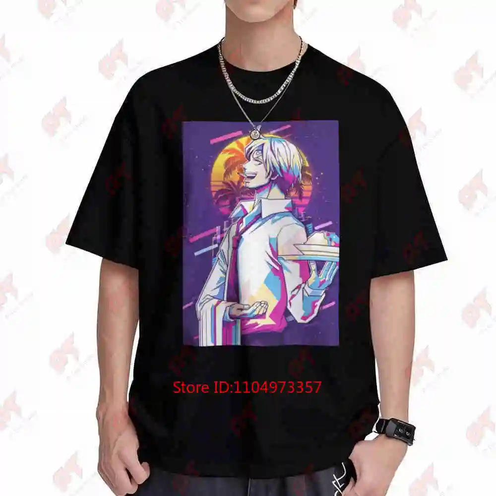 Vinsmoke Sanji Classic Japanese Anime Short Sleeve Tee 100% Cotton T-Shirt