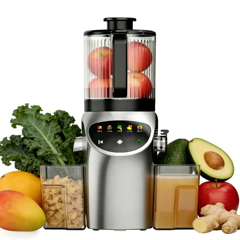 High-end electric 6.30-inch oversized feeding chute cold-pressed juicer 350W high juice rate smoothie machine 2.5L slow chewing