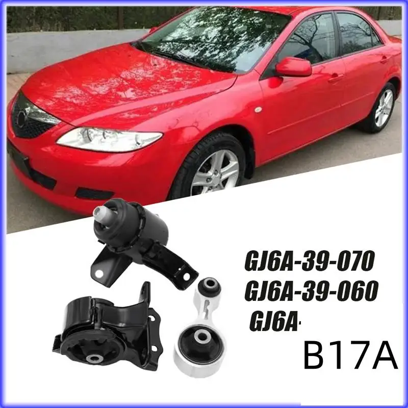 

BT-3Pcs Engine Motor Bracket Torque Strut Mount Set GJ6A-39-070 For Mazda 6 2.3L 2003-2008 GJ6A-39-060 GJ6A-39-040 GP3453RT
