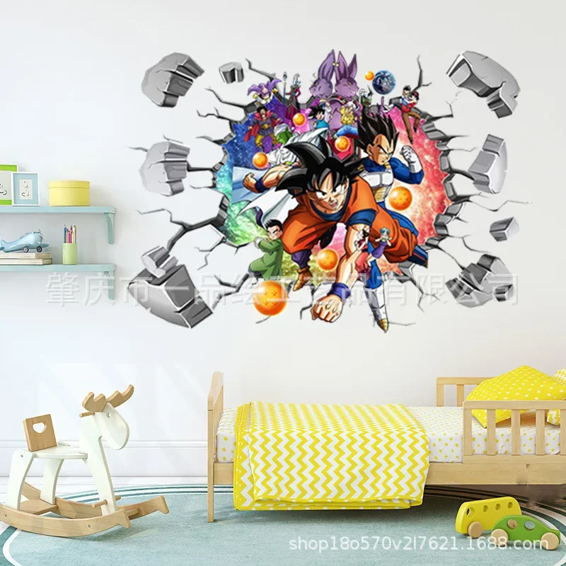 Dragon Ball Z Goku Stickers Vegeta 3DWall Stickers Children Bedroom Kindergarten Wallpaper Deco Sticker Home Decoration Gift