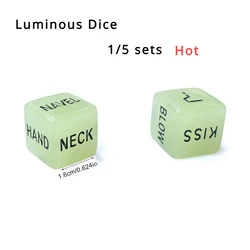 Popular Funny Luminous Love Dice Toys Party Supplies Game Aids for Adult Lovers Child Birthday Party Favors Gift 1/5 Set Event