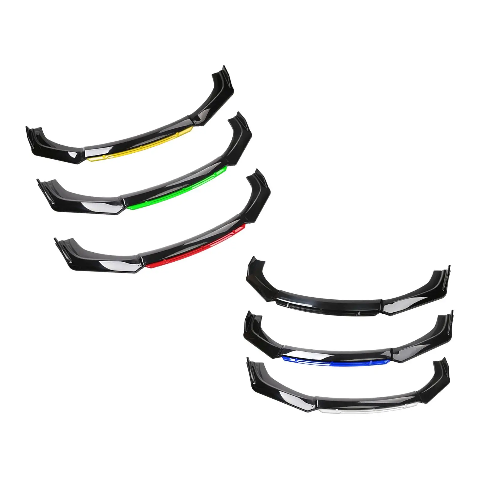 

3 Pieces Car Front Bumper Lip Body Replaces Splitter Spoiler Parts Practical