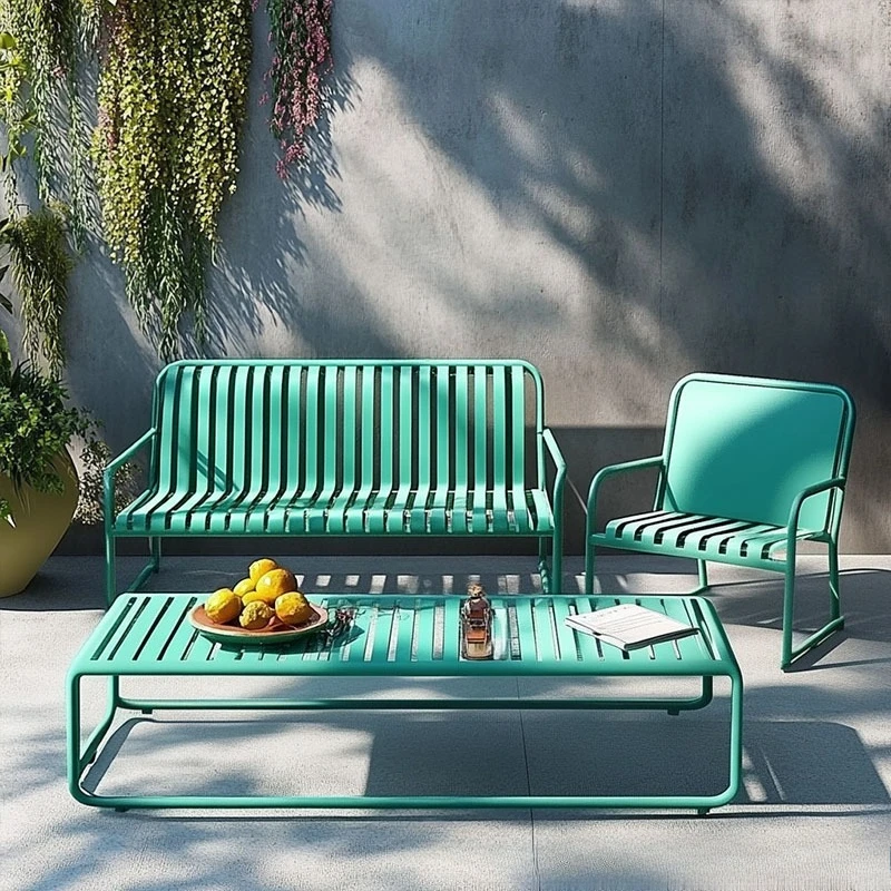 

Столы и стулья из углеродистой стали для улицы, простые столы для дворов, балконов, кафе и чайных, антикоррозийные