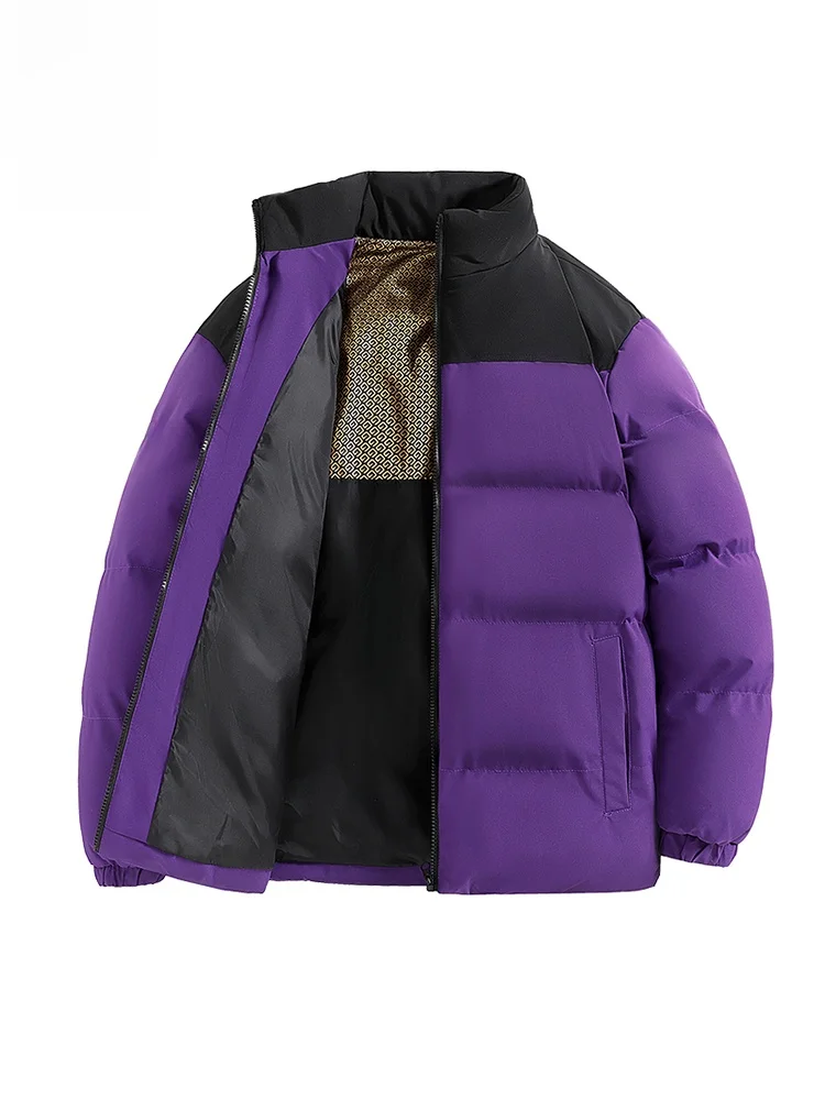 

Thiened aphene Bread Sle Cotton Jaet for Couples Winter Warm Lo Temperature Outerwear Loose Fit Faion Urban Daily...