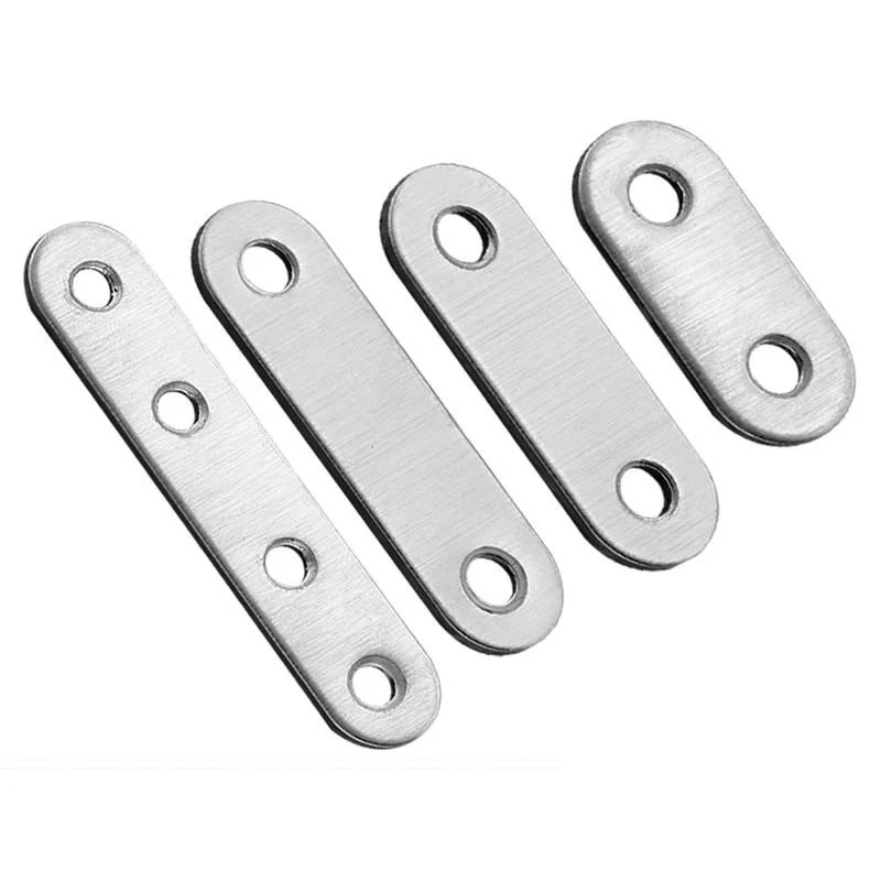 

5PCS Thickened Stainless Steel Corner Code Straight Piece Fixed Connector Iron Piece Flat Corner Code Hardware Accessories